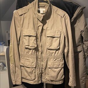 H&M olive Utility Jacket with Multiple Pockets